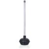 imageNEIKO 60168A Toilet Plunger Set 4 Piece Bonus Mini Sink ampamp Drain Plunger Toilet Bowl Brush ampamp Caddy Patented AllAngle Design Telescopic Aluminum Handle Bathroom Toilet Brush and Plunger SetPlunger