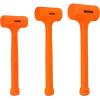imageNeiko 02846A 1 LB Dead Blow Hammer Neon Orange I Unibody Molded  Checkered Grip  Spark and Rebound Resistant3 Piece Set