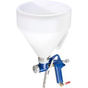 imageHILTEX 31229 Air Texture Gun with 132 Gallon Hopper 3 Nozzles 40mm 60mm 80mm Drywall Texture Sprayer for Stucco Mud or Popcorn on Walls and Ceiling Knockdown Spray Gun with Handle