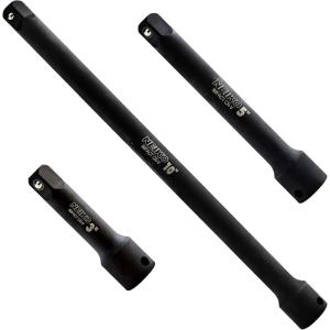 imageNEIKO 00295A 38quot Drive Locking Extension Bar Set 3 Piece 3quot 6quot 10quot Remove Sockets and Sparkplugs CrV SilverImpact Extension