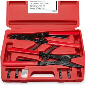 imageNEIKO 01970A EClip Remover ampamp Installer Tool Set  4 Piece  SAE  14quot to 38quotHeavy Duty Snap Ring Pliers