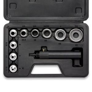 imageNEIKO 02639A 6Inch Automatic Center Hole Punch with Adjustable OneHanded Spring Impact ChromePlated Shank and Premium S2 Steel TipHole Punch