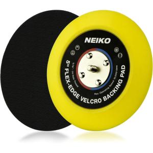 imageNeiko 30267A FlexibleEdge HookandLoop PU Backing Pad for DA Sander Polisher Buffer 6 Inches by 516 Inches 24 ThreadBacking Pad