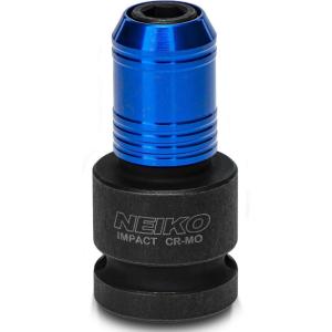 imageNeiko 30275A Impact Wrench Adapter for RatchetWrench Drivers 12InchDrive Female to 14Inch Hex Converter QuickChange Chuck CrMo SteelSquare DR to Bit Holder