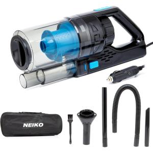 imageNeiko 53730A Portable Car Vacuum Cleaner Wet Dry Wet Vacuum Cleaner for Car or Vehicle High Power and Small Vacuum for Car Detailing 12V Car Vacuum by DC Power Works Best for Automotive or Boat
