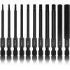 imageNEIKO 01149A Torx Head Drill Bit Set 11Piece Sizes TT6 to TT40  Tamperproof Magnetic Torx Bits  3 Quick Release Shanks  Premium S2 Steel  Compatible with Power Drills and Impact DriversHex Bit