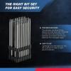 imageNEIKO 01149A Torx Head Drill Bit Set 11Piece Sizes TT6 to TT40  Tamperproof Magnetic Torx Bits  3 Quick Release Shanks  Premium S2 Steel  Compatible with Power Drills and Impact DriversScrewdriver Bit