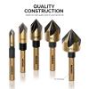 imageNEIKO 10059A Combination Drill and Tap Bit Set with Quick Change Adapter 13 Piece SAE 632NC to 1420NC and Metric Drill Bit Set M3 to M10 Metric Tap SetCountersink