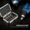 imageNEIKO 10059A Combination Drill and Tap Bit Set with Quick Change Adapter 13 Piece SAE 632NC to 1420NC and Metric Drill Bit Set M3 to M10 Metric Tap SetCountersink