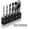 imageNEIKO 10059A Combination Drill and Tap Bit Set with Quick Change Adapter 13 Piece SAE 632NC to 1420NC and Metric Drill Bit Set M3 to M10 Metric Tap SetStubby