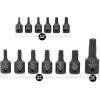 imageNEIKO 10071A 13Piece Torx Bit Socket Set S2 and CrV Steel 14Inch 38Inch and 12Inch Drive 2mm to 14mm Torx Bit Set Torque Bit Set Torx Socket SetTP Torx