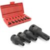 imageNEIKO 10071A 13Piece Torx Bit Socket Set S2 and CrV Steel 14Inch 38Inch and 12Inch Drive 2mm to 14mm Torx Bit Set Torque Bit Set Torx Socket SetTP Torx