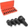 imageNEIKO 10071A 13Piece Torx Bit Socket Set S2 and CrV Steel 14Inch 38Inch and 12Inch Drive 2mm to 14mm Torx Bit Set Torque Bit Set Torx Socket SetTorx