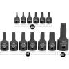 imageNEIKO 10071A 13Piece Torx Bit Socket Set S2 and CrV Steel 14Inch 38Inch and 12Inch Drive 2mm to 14mm Torx Bit Set Torque Bit Set Torx Socket SetTorx