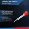 imageNEIKO 10194A Titanium Step Drill Bit HighSpeed AlloySteel Bit Hole Expander for Wood and Metal 10 Step Sizes from 14 Inch to 1 38 InchesStraight