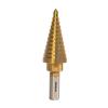 imageNEIKO 10194A Titanium Step Drill Bit HighSpeed AlloySteel Bit Hole Expander for Wood and Metal 10 Step Sizes from 14 Inch to 1 38 InchesStraight