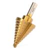 imageNEIKO 10194A Titanium Step Drill Bit HighSpeed AlloySteel Bit Hole Expander for Wood and Metal 10 Step Sizes from 14 Inch to 1 38 InchesStraight