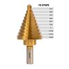 imageNEIKO 10194A Titanium Step Drill Bit HighSpeed AlloySteel Bit Hole Expander for Wood and Metal 10 Step Sizes from 14 Inch to 1 38 InchesStraight