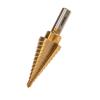 imageNEIKO 10194A Titanium Step Drill Bit HighSpeed AlloySteel Bit Hole Expander for Wood and Metal 10 Step Sizes from 14 Inch to 1 38 InchesStraight