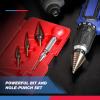 imageNEIKO 10194A Titanium Step Drill Bit HighSpeed AlloySteel Bit Hole Expander for Wood and Metal 10 Step Sizes from 14 Inch to 1 38 InchesStraight