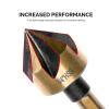 imageNEIKO 10235B 1316 Drill Bit for Metal 12 Shank Silver and Deming 135 Split Point High Speed Steel Drilling Bit for Metals Wood Plastics Composite MaterialsCountersink