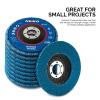 imageNEIKO 11106A 10 Pack Aluminum Oxide Flap Discs 412 for Angle Grinder 40 Grit Flapper Wheel Flat T27 Grinding Wheel 45 Inch Flap Disc 78quot Arbor Grinding Disc Wood ampamp Metal SandingZirconia