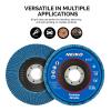 imageNEIKO 11142A 10 Pack Zirconia Flap Discs 412 for Angle Grinder 40 Grit Flapper Wheel Angled T29 Grinding Wheel 45 Inch Flap Disc 78quot Arbor Grinding Disc Flap Wheel for Wood ampamp Metal SandingZirconia