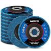imageNEIKO 11142A 10 Pack Zirconia Flap Discs 412 for Angle Grinder 40 Grit Flapper Wheel Angled T29 Grinding Wheel 45 Inch Flap Disc 78quot Arbor Grinding Disc Flap Wheel for Wood ampamp Metal SandingZirconia