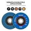 imageNEIKO 11142A 10 Pack Zirconia Flap Discs 412 for Angle Grinder 40 Grit Flapper Wheel Angled T29 Grinding Wheel 45 Inch Flap Disc 78quot Arbor Grinding Disc Flap Wheel for Wood ampamp Metal SandingZirconia