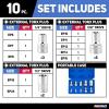 imageNeiko 02473A External Torx Plus Socket Set10 Piece  14Inch EP6  EP8 38Inch EP10  EP16 12Inch Square Drive EP18 and EP24  CRV SteelETorx Plus