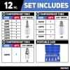 imageNeiko 02473A External Torx Plus Socket Set10 Piece  14Inch EP6  EP8 38Inch EP10  EP16 12Inch Square Drive EP18 and EP24  CRV SteelTP Torx Plus