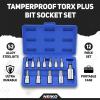 imageNeiko 02473A External Torx Plus Socket Set10 Piece  14Inch EP6  EP8 38Inch EP10  EP16 12Inch Square Drive EP18 and EP24  CRV SteelTP Torx Plus