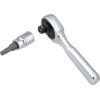 imageNeiko 03002A Stubby Ratchet 14 Inch Ratchet Wrench and Bit Driver 108Tooth Reversible Ratchet 33 Degree Mini 14 Ratchet Drive Oval Head Wrench CRV Steel Quarter Inch Small Ratchet Wrench14 Drive