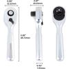 imageNeiko 03002A Stubby Ratchet 14 Inch Ratchet Wrench and Bit Driver 108Tooth Reversible Ratchet 33 Degree Mini 14 Ratchet Drive Oval Head Wrench CRV Steel Quarter Inch Small Ratchet Wrench14 Drive