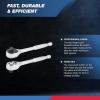 imageNeiko 03002A Stubby Ratchet 14 Inch Ratchet Wrench and Bit Driver 108Tooth Reversible Ratchet 33 Degree Mini 14 Ratchet Drive Oval Head Wrench CRV Steel Quarter Inch Small Ratchet Wrench12 Drive