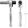imageNeiko 03002A Stubby Ratchet 14 Inch Ratchet Wrench and Bit Driver 108Tooth Reversible Ratchet 33 Degree Mini 14 Ratchet Drive Oval Head Wrench CRV Steel Quarter Inch Small Ratchet Wrench12 Drive
