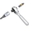 imageNeiko 03002A Stubby Ratchet 14 Inch Ratchet Wrench and Bit Driver 108Tooth Reversible Ratchet 33 Degree Mini 14 Ratchet Drive Oval Head Wrench CRV Steel Quarter Inch Small Ratchet Wrench14 Drive