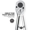 imageNeiko 03002A Stubby Ratchet 14 Inch Ratchet Wrench and Bit Driver 108Tooth Reversible Ratchet 33 Degree Mini 14 Ratchet Drive Oval Head Wrench CRV Steel Quarter Inch Small Ratchet Wrench34 Drive