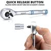 imageNeiko 03002A Stubby Ratchet 14 Inch Ratchet Wrench and Bit Driver 108Tooth Reversible Ratchet 33 Degree Mini 14 Ratchet Drive Oval Head Wrench CRV Steel Quarter Inch Small Ratchet Wrench14 Drive