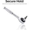 imageNeiko 03002A Stubby Ratchet 14 Inch Ratchet Wrench and Bit Driver 108Tooth Reversible Ratchet 33 Degree Mini 14 Ratchet Drive Oval Head Wrench CRV Steel Quarter Inch Small Ratchet Wrench14 Drive