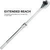 imageNeiko 03002A Stubby Ratchet 14 Inch Ratchet Wrench and Bit Driver 108Tooth Reversible Ratchet 33 Degree Mini 14 Ratchet Drive Oval Head Wrench CRV Steel Quarter Inch Small Ratchet Wrench34 Drive