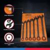 imageNeiko 03125A Heavy Duty Wrench Set  6 Piece  SAE  12Pt Combination Box EndsSAE