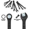 imageNeiko 03125A Heavy Duty Wrench Set  6 Piece  SAE  12Pt Combination Box EndsSAE and Metric
