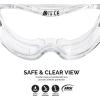imageNeiko 53829A Protective Safety Goggles  Clear Polycarbonate Lens  Impact and Chemical Splash Resistant  Construction Lab Work Gun Shooting  Indirect Ventilation  ANSI Z871 green universalSafety Goggles