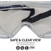 imageNeiko 53829A Protective Safety Goggles  Clear Polycarbonate Lens  Impact and Chemical Splash Resistant  Construction Lab Work Gun Shooting  Indirect Ventilation  ANSI Z871 green universalSafety Goggles