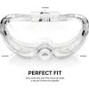 imageNeiko 53829A Protective Safety Goggles  Clear Polycarbonate Lens  Impact and Chemical Splash Resistant  Construction Lab Work Gun Shooting  Indirect Ventilation  ANSI Z871 green universalSafety Goggles
