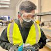 imageNeiko 53829A Protective Safety Goggles  Clear Polycarbonate Lens  Impact and Chemical Splash Resistant  Construction Lab Work Gun Shooting  Indirect Ventilation  ANSI Z871 green universalSafety Goggles