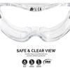 imageNeiko 53829A Protective Safety Goggles  Clear Polycarbonate Lens  Impact and Chemical Splash Resistant  Construction Lab Work Gun Shooting  Indirect Ventilation  ANSI Z871 green universalSafety Goggles