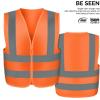 imageNeiko HighVisibility Safety Vest with Reflective Strips for Emergency Construction and Safety UseOrange