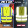 imageNeiko HighVisibility Safety Vest with Reflective Strips for Emergency Construction and Safety UseYellow